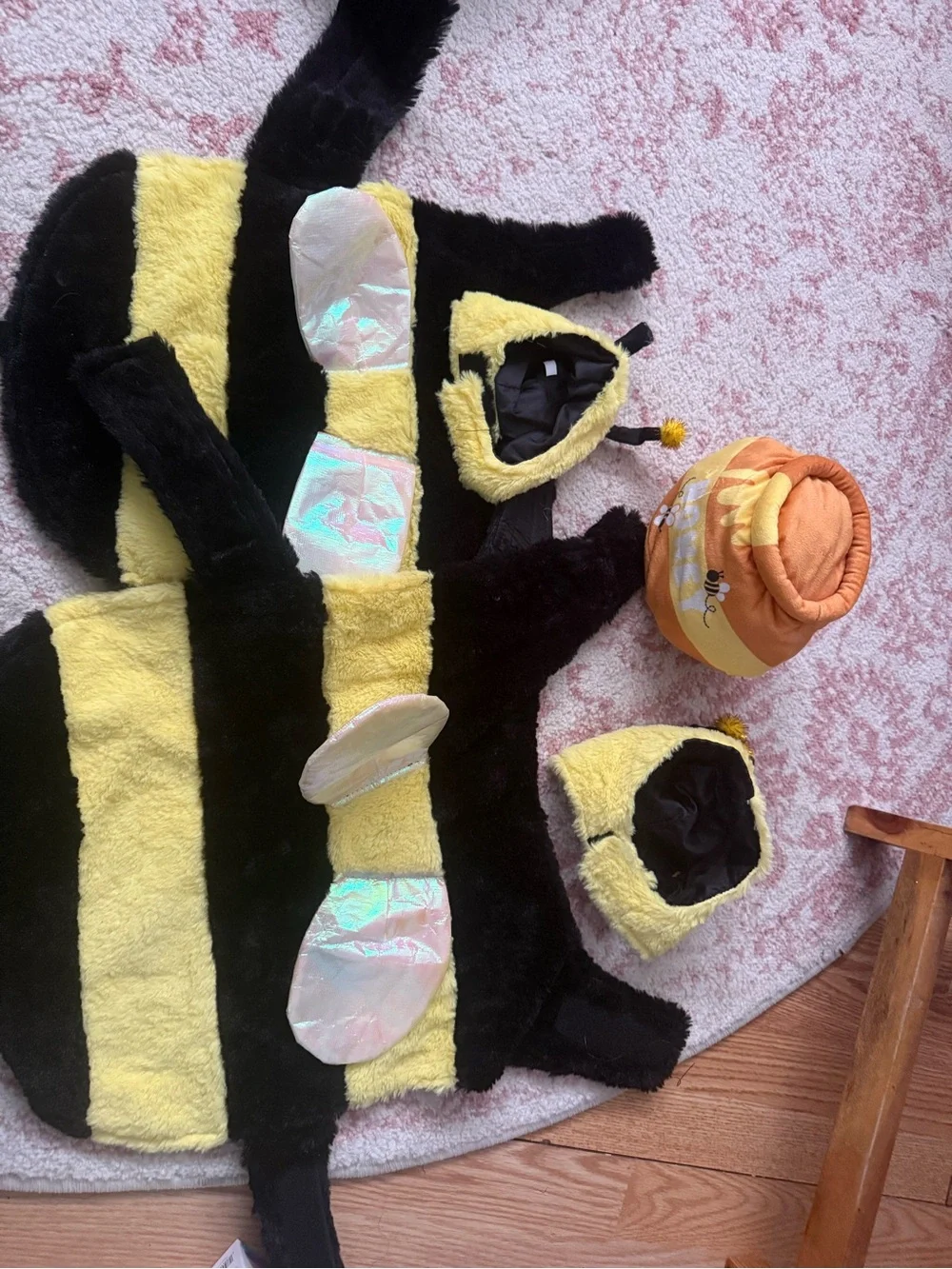 Yellow & Black Bee Dog Costume - Plush Pet Outfit